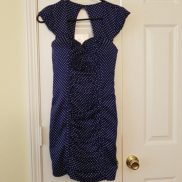 guess blue polka dot dress | Dresses | Navy And White 40% Off NH baddie birthday dresses Red Size:L (B:39/W:32)